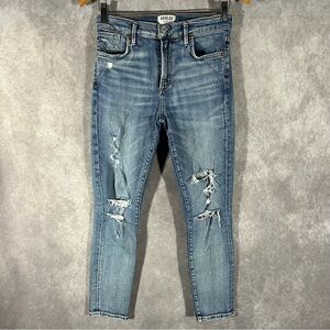 AGOLDE Sophie High Rise Skinny Jeans Womens 27 Blue Distressed A018-812